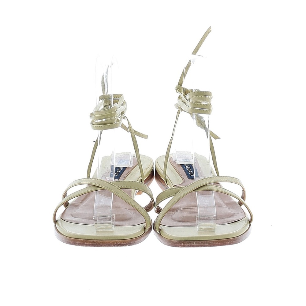Margaux Metallic Gold Strappy Ankle-Tie Sandals - Picture 3 of 4